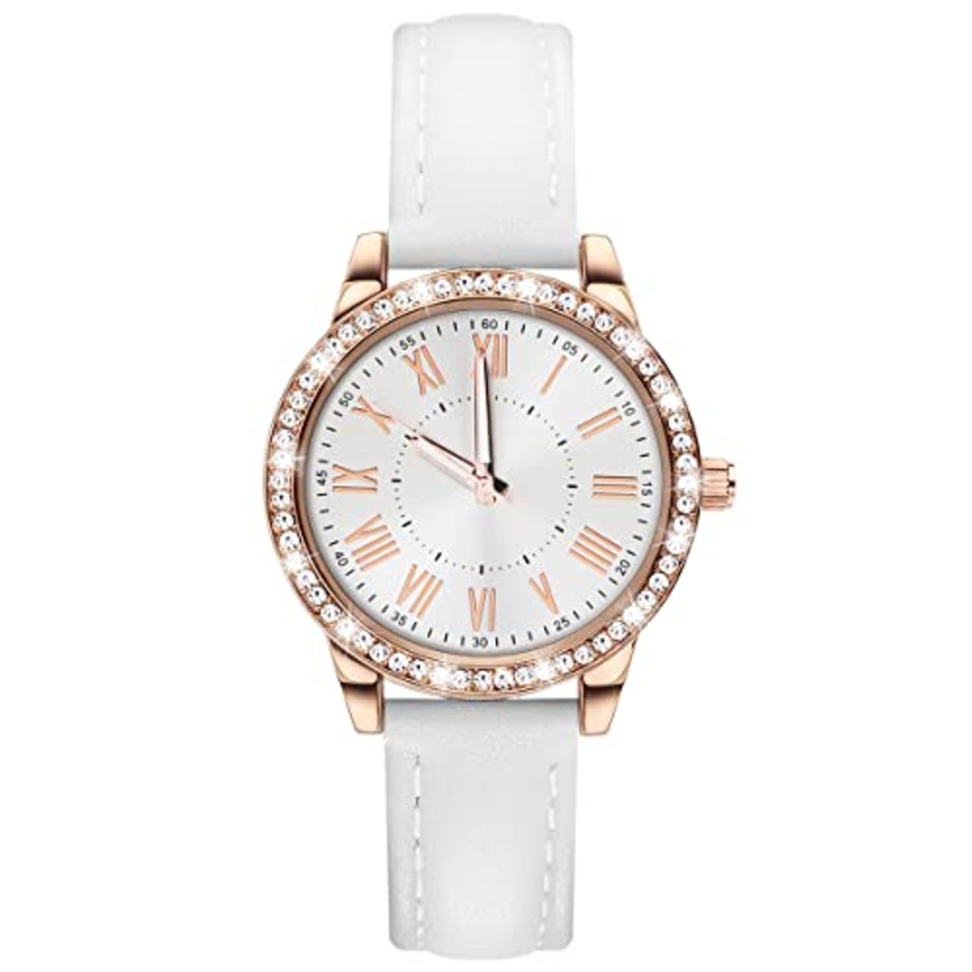 RRP £25.67 Women's Analogue Quartz Watch with Leather Strap for