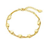RRP £13.02 Philip Jones Gold Plated Heart Bracelet