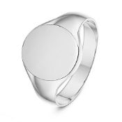 RRP £52.47 Unisex Solid Sterling Silver Oval Shape Heavy Weight