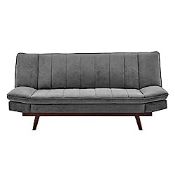 RRP £331.65 Bravich Mondaine 3 Seater Sofa Bed - Grey. Velvet Fabric Click Clack Sofa Bed