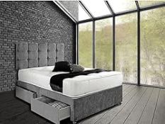 RRP £413.15 GHOST BEDS Capri Plush Divan BED BASE ONLY 5ft Kingsize (150 x 200 cm)) ( THIS IS NOT