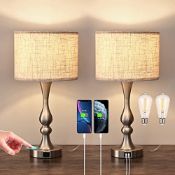 RRP £70.34 EDISHINE Touch Lamps Bedside Set of 2