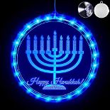RRP £20.09 Hanukkah Decorations Blue Chanukah Window Lights Battery