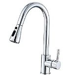 RRP £55.82 Heable Kitchen Sink Mixer Tap with Pull Down Sprayer Chrome