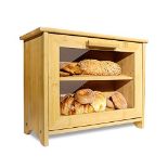 RRP £42.42 ODEDEN Bamboo Bread Bin