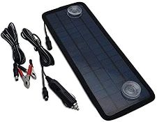 RRP £37.90 Riloer Universal 12V 5W Solar Powered Panel Battery Charger for Car Boat Yacht