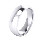 RRP £44.65 Unisex Sterling Silver 6mm Super Heavy Court Shape Polished Wedding Ring (P)