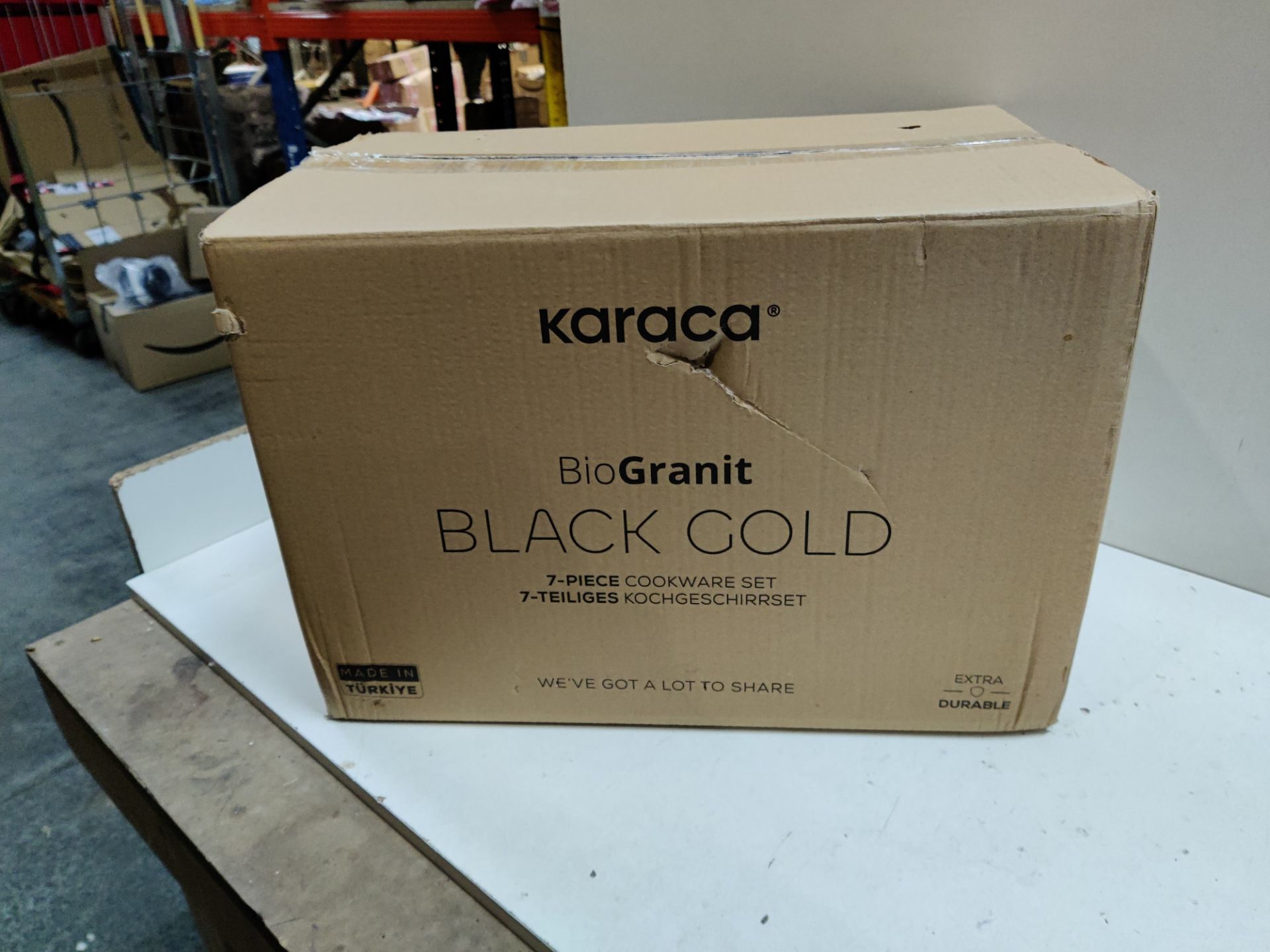 RRP £49.38 Karaca BlackGold Bio Granite 7-Piece Cookware Set - Image 2 of 2