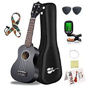 RRP £37.95 Everjoys Soprano Ukulele Beginner Kit 21 Inch Ukelele