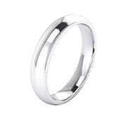 RRP £41.30 Unisex Sterling Silver 4mm Super Heavy Court Shape Polished Wedding Ring (P)