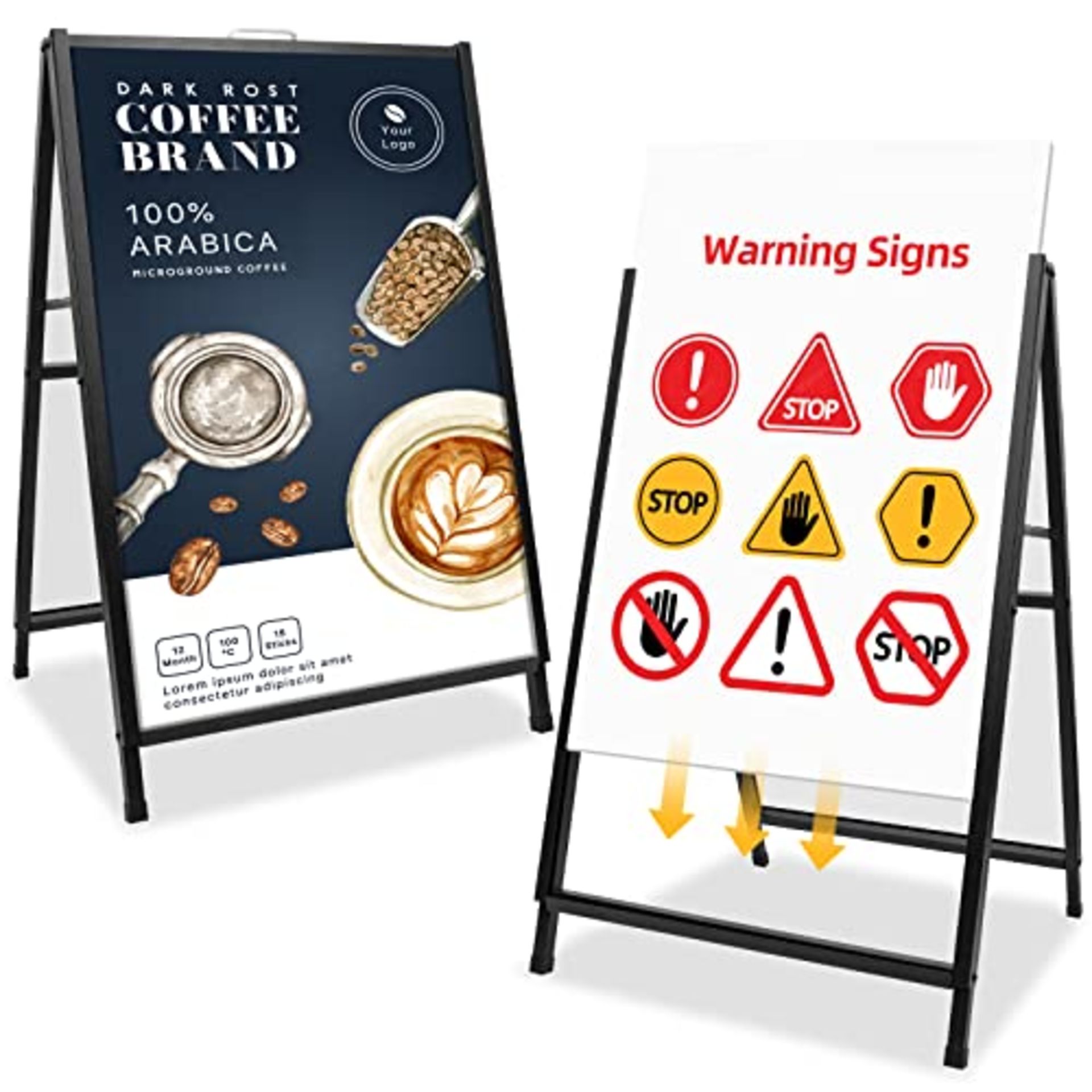 RRP £75.47 NewZeal Pavement Sign Frame Sign Board 60X90cm Double