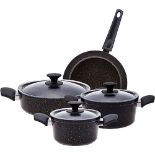 RRP £49.38 Karaca BlackGold Bio Granite 7-Piece Cookware Set