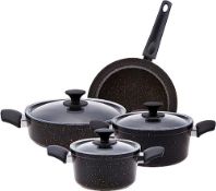 RRP £49.38 Karaca BlackGold Bio Granite 7-Piece Cookware Set