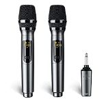 RRP £74.08 LEKATO 2.4GHz Metal Wireless Microphones Rechargeable