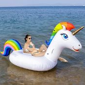 RRP £25.66 SENMI Inflatable Unicorn Pool Float