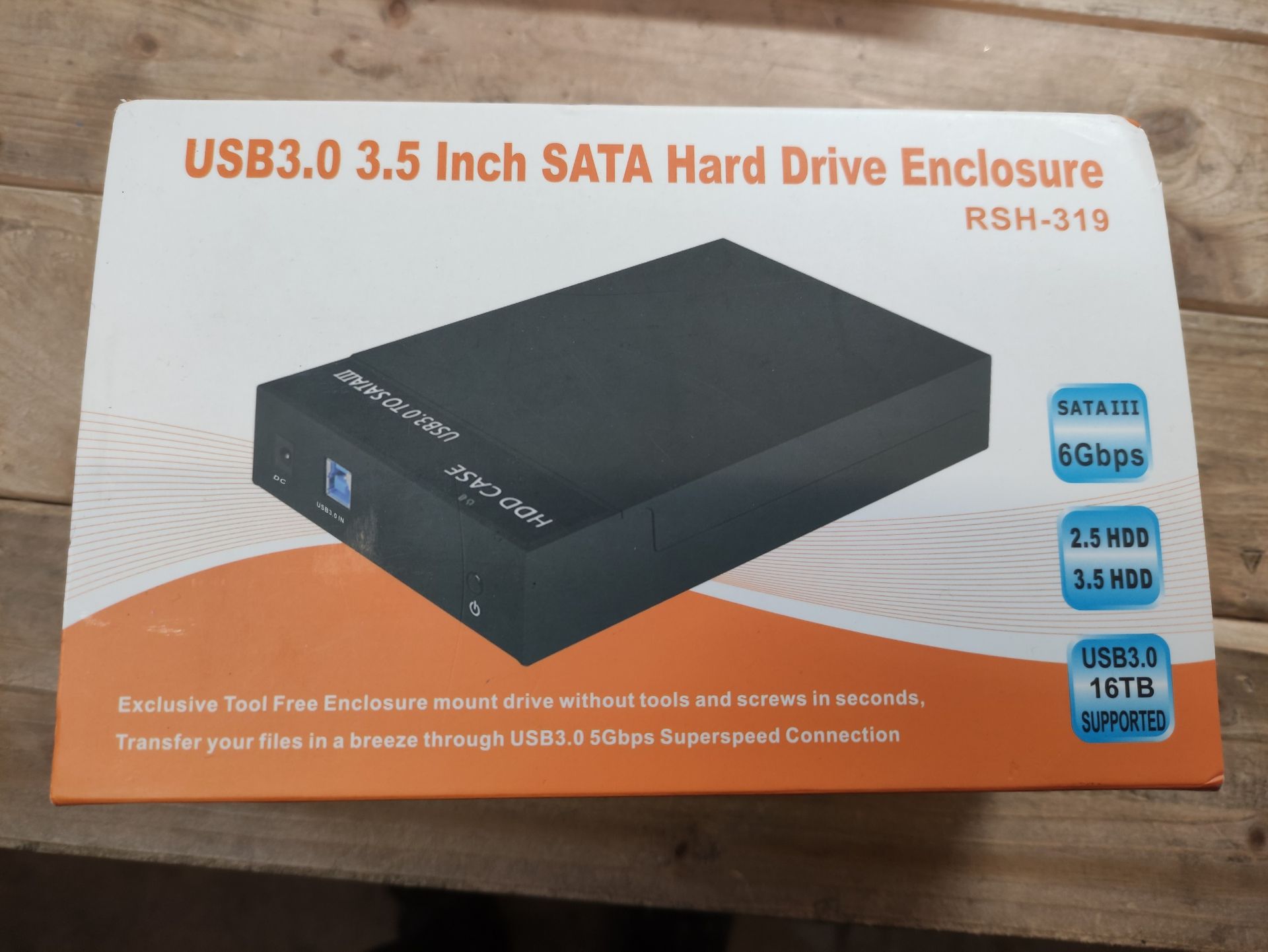 RRP £22.31 RSHTECH USB 3.0 External Hard Drive Enclosure HDD Caddy - Image 2 of 2