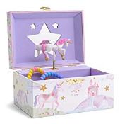 RRP £21.19 STOCK Jewelkeeper Girl's Musical Jewellery Storage Box with Spinning Unicorn
