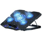 RRP £25.42 TopMate C5 Laptop Cooling Pad Gaming Notebook Cooler