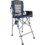 RRP £85.75 REDCAMP Tall Folding Chair with Footrest