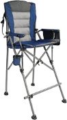 RRP £85.75 REDCAMP Tall Folding Chair with Footrest