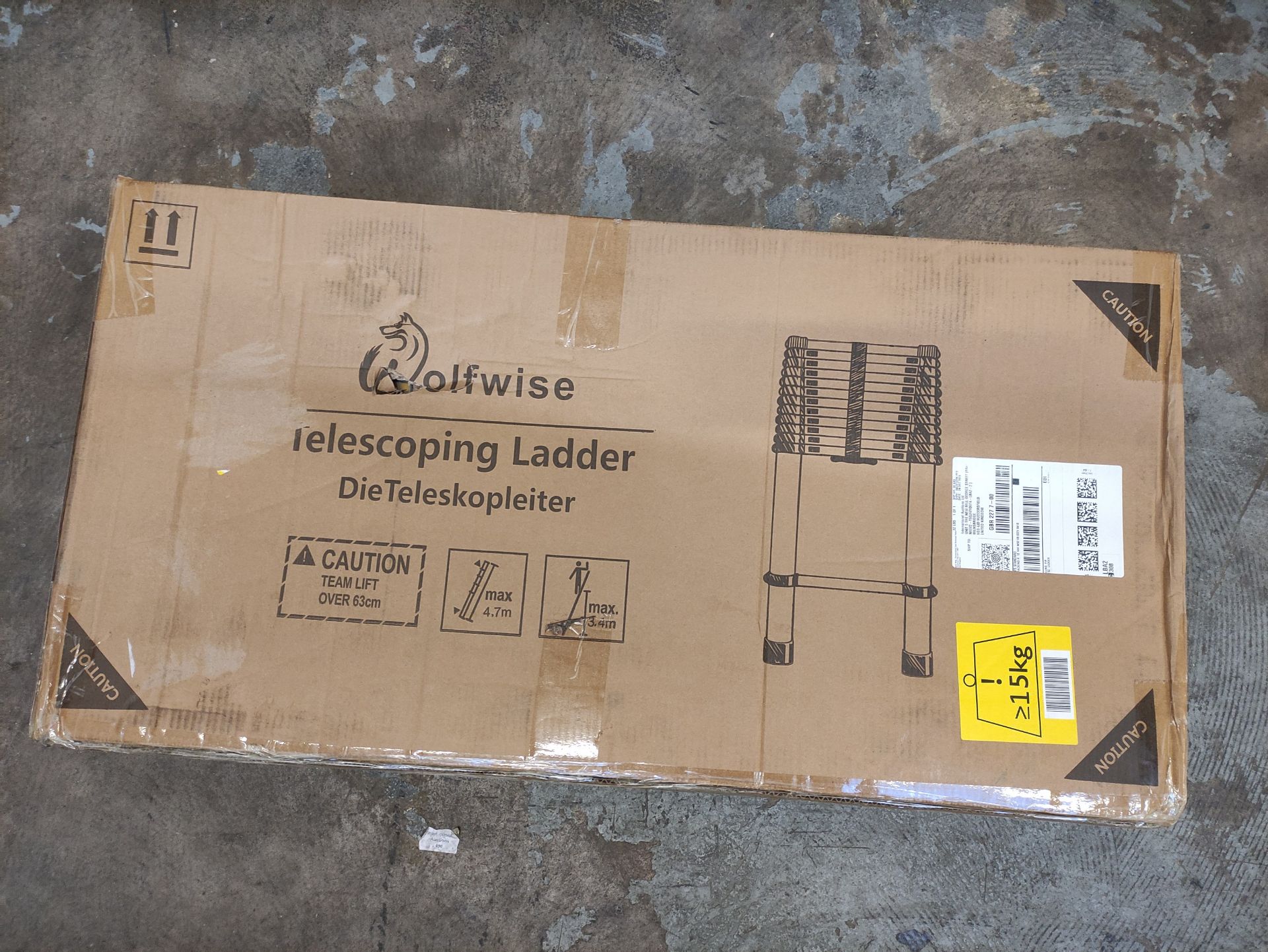 RRP £145.15 WolfWise 4.7M Telescoping Ladder - Image 2 of 2