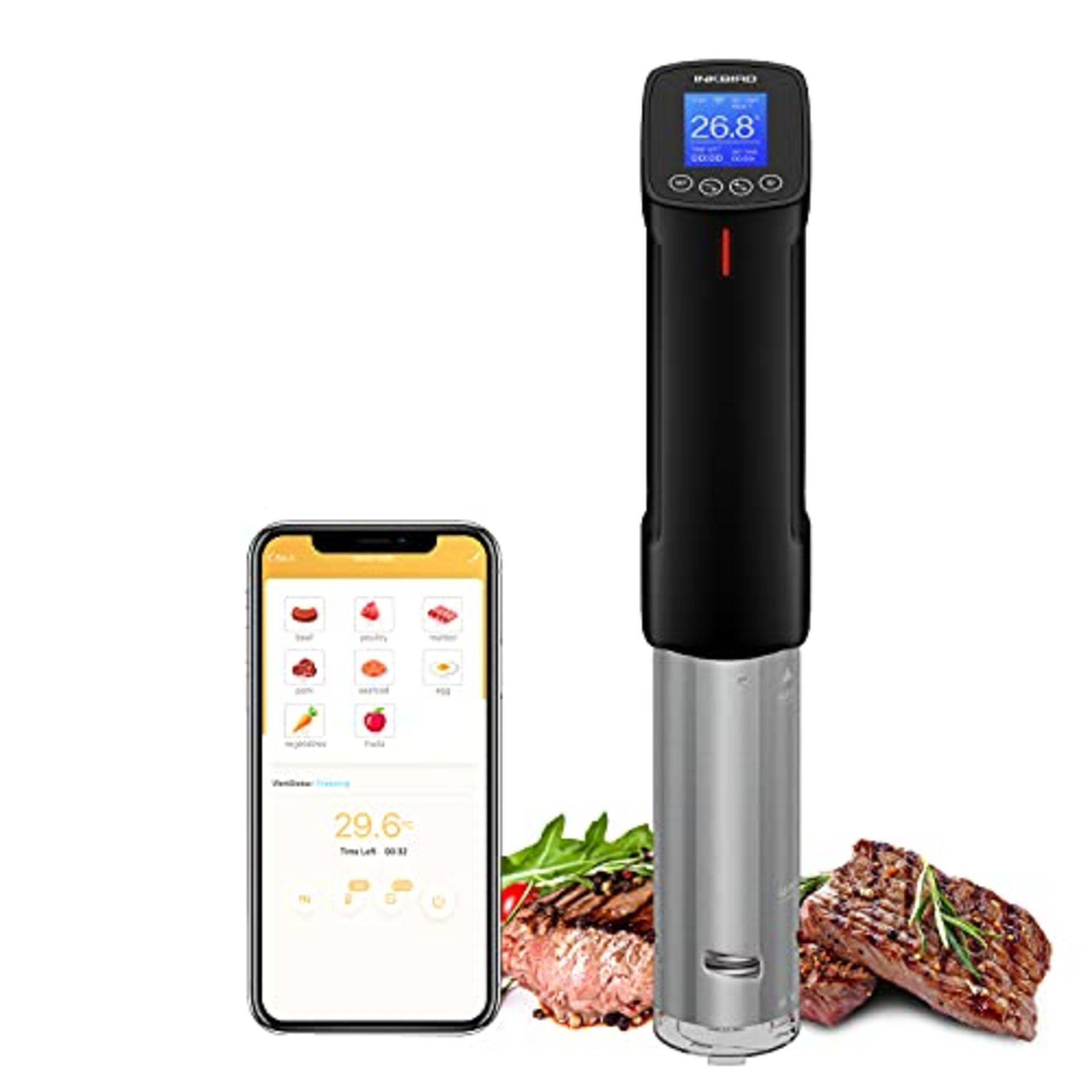 RRP £88.27 Inkbird ISV-100W Sous Vide WiFi Cooker Immersion Circulator