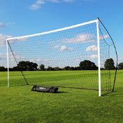 RRP £111.65 QUICKPLAY KICKSTER 16x7ft Football Goal Quick Setup