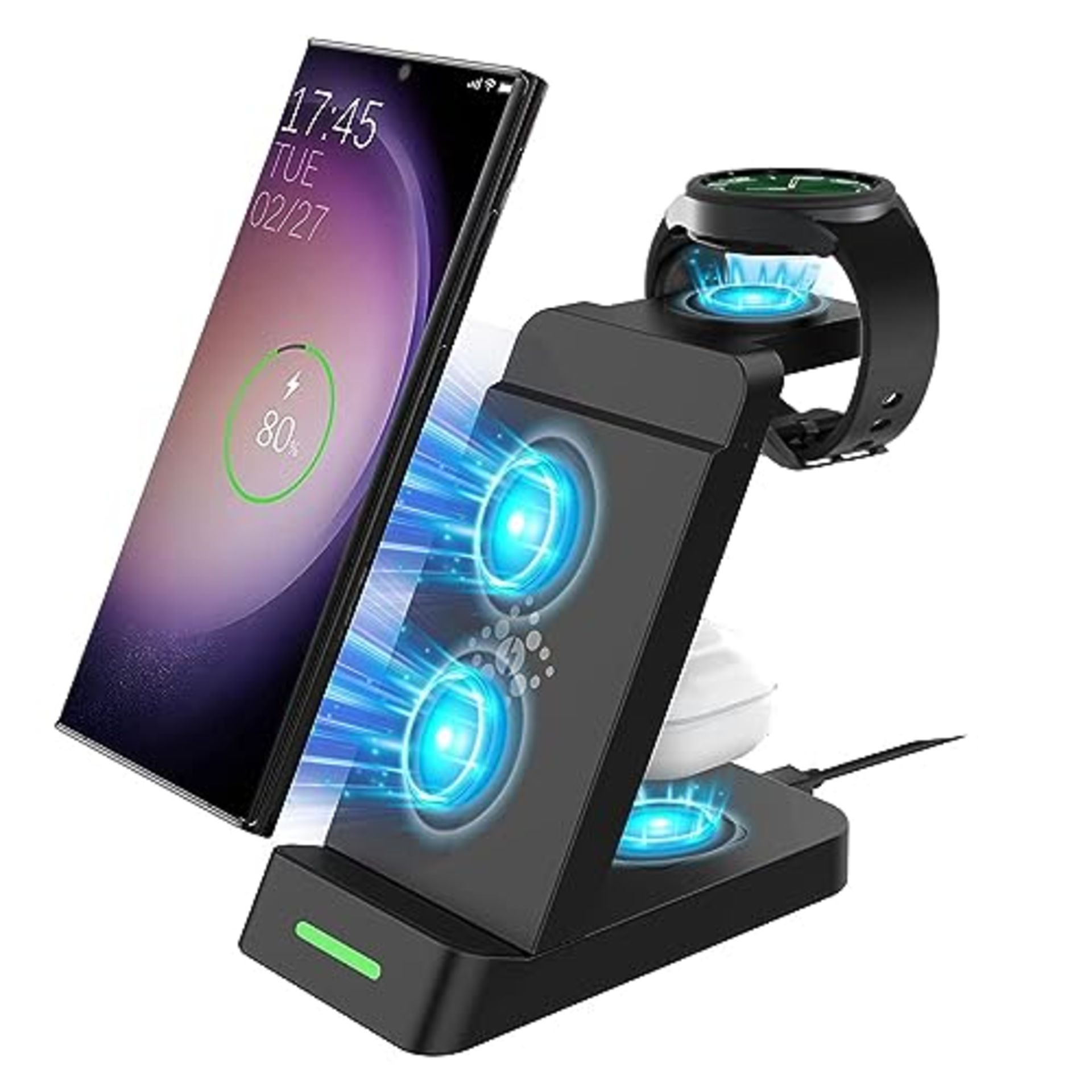 RRP £33.37 SPGUARD 3 in 1 Wireless Charger for Galaxy Watch 6