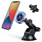 RRP £30.14 Hinyx Mag-Safe Car Mount Charger 15W Magnetic Wireless Car Charger Holder