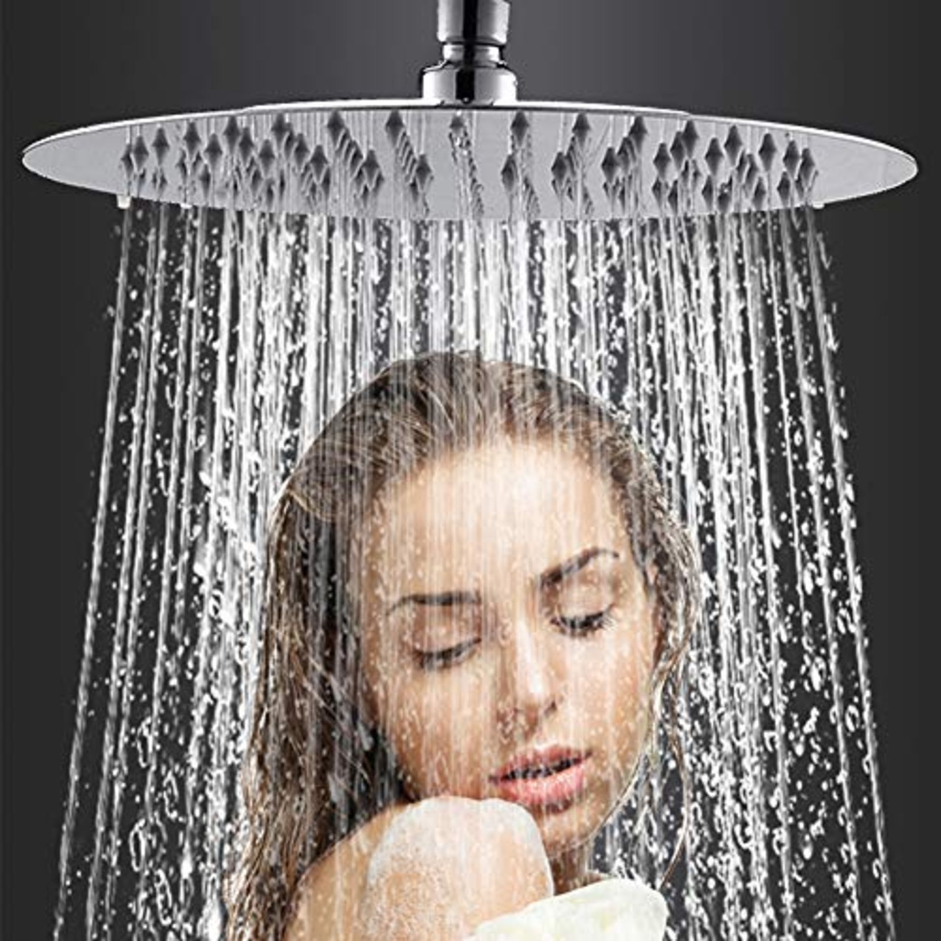 RRP £33.27 Large Rain Shower Head Round 304 Stainless Steel Ultra