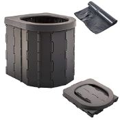 RRP £26.42 KINSPORY Portable Toilet Outdoor Camping Toilet Fishing