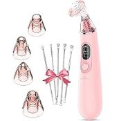 RRP £18.97 Powtooth Blackhead Remover Vacuum Electric Blackhead