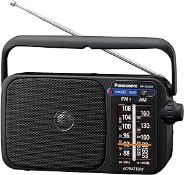 RRP £31.95 Panasonic 2400DEB-K Portable Radio AM/FM with AC or DC operation. Black