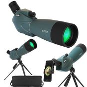 RRP £78.15 AOMEKIE Spotting Scope 25-75X70 Waterproof with Tripod