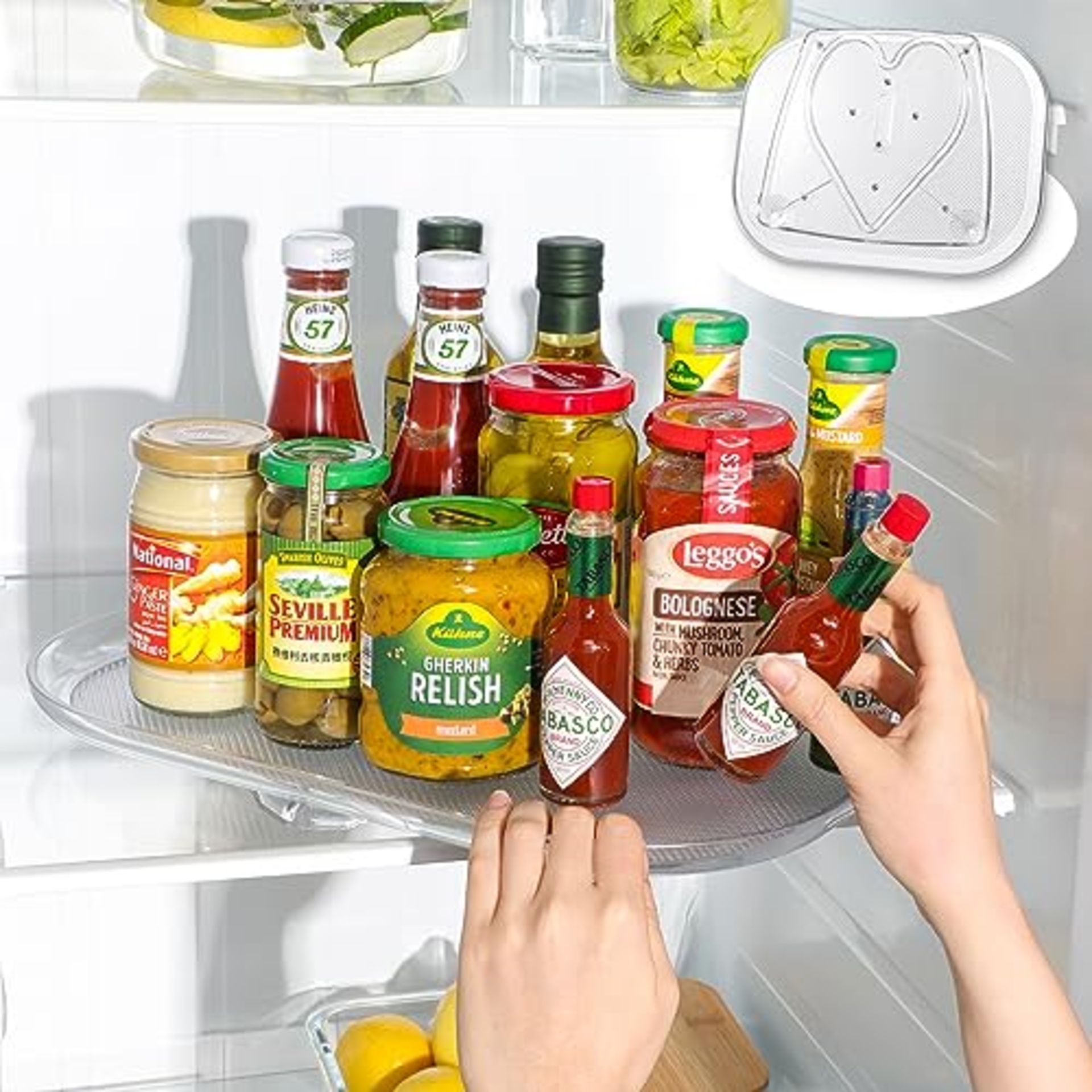 RRP £25.43 Lazy Susan Turntable Organizer for Fridge