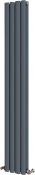 RRP £108.30 Radbliss Oval Column Vertical Radiator 1600x236mm Anthracite