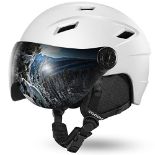 RRP £68.55 Odoland Ski Helmet with VLT 18% Lens Visor Great for Skiing