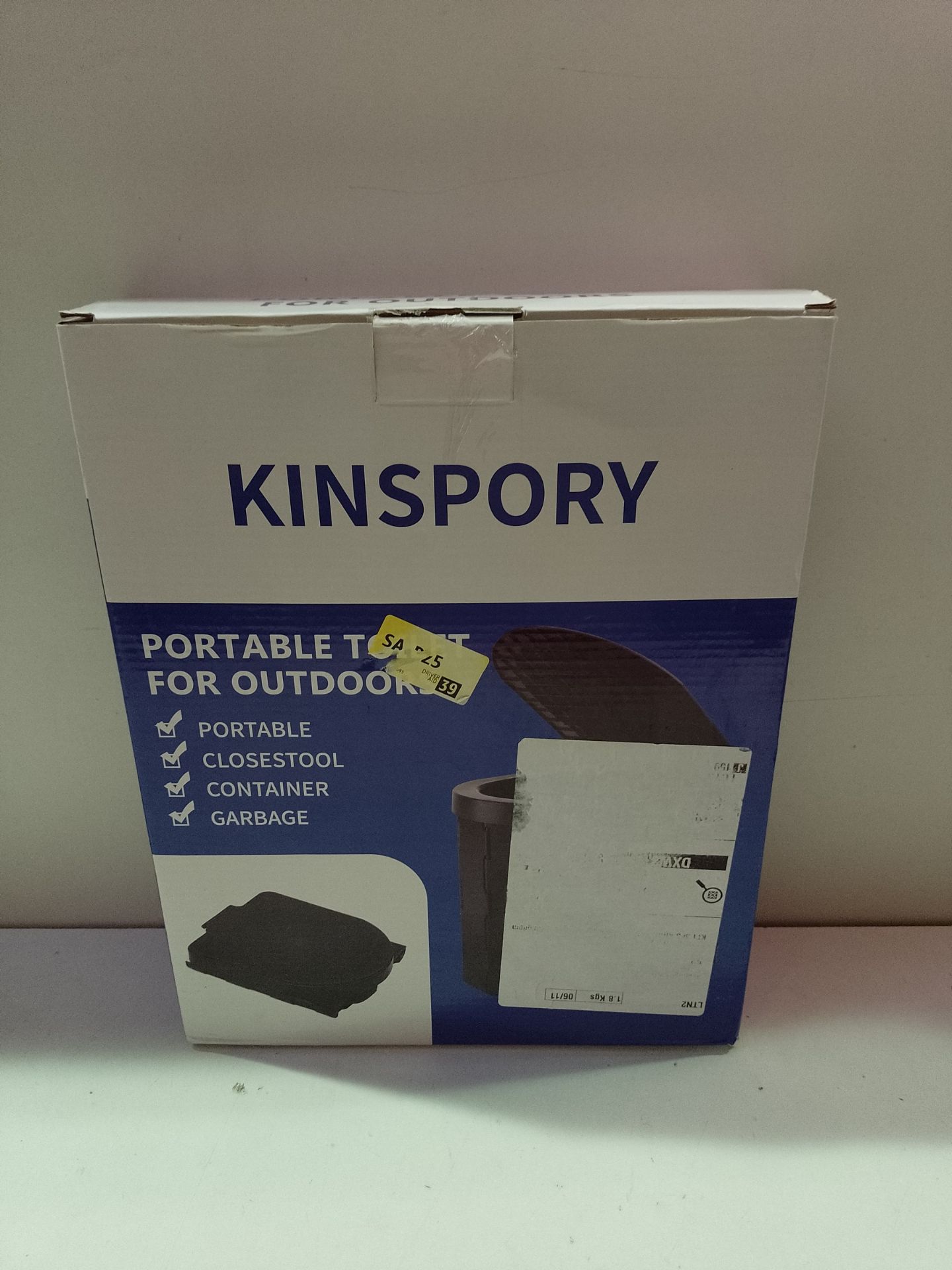 RRP £26.84 Portable Toilet KINSPORY Outdoor Camping Toilet Fishing - Image 2 of 2