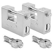 RRP £31.21 Kurtzy Heavy Duty 1kg Padlocks with 10 Keys (2 Pack)