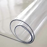 RRP £44.65 2mm Clear Plastic Table Cloth 160 x 90cm 180 x 90cm