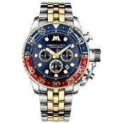 RRP £45.01 MEGALITH Mens Watches Chronograph Stainless Steel Wrist