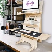 RRP £111.65 Sitaitong Wooden Standing Computer Desk Stand up Adjustable