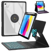 RRP £42.42 360 Rotatable Magnetic Keyboard Case for iPad 10th Generation 2022