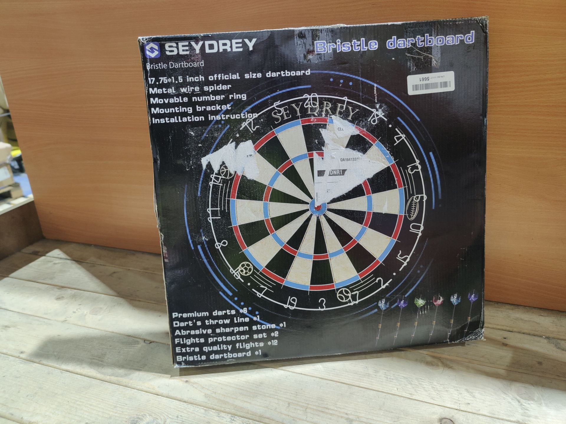 RRP £44.84 Dart Board Steel Dart Board Dartboard set with 6 pcs - Image 2 of 3