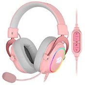 RRP £47.97 Redragon H510 Zeus-X RGB Pink Wired Gaming Headset