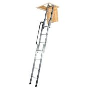 RRP £73.67 YOUNGMAN 313340 Easiway Aluminium 3-Section Loft Ladder