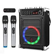 RRP £89.34 JYX Karaoke Machine with 2 UHF Wireless Microphones