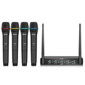 RRP £140.77 Debra Audio Pro UHF 4 Channel Wireless Microphone System