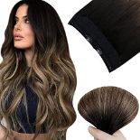 RRP £48.70 Easyouth Balayage Wire Hair Extensions Real Hair Wire