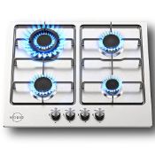 RRP £145.15 Gas Hob 4 Burners Hobsir Built-in Gas Cooktop with